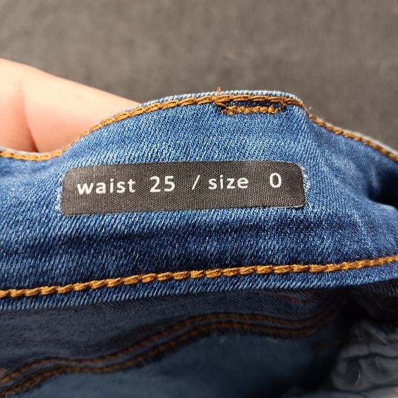 Black Label C'Est Toi Jeans‎ Women 0 / Waist 25 Blue Skinny Raw Hem - Picture 6 of 12